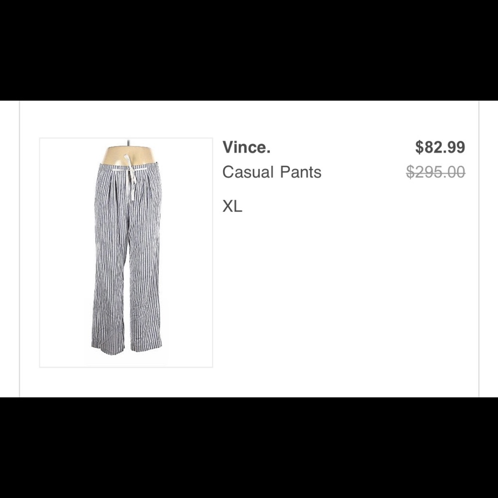 Vince. XL Casual Pants. Purchased on ThredUP and haven’t worn.